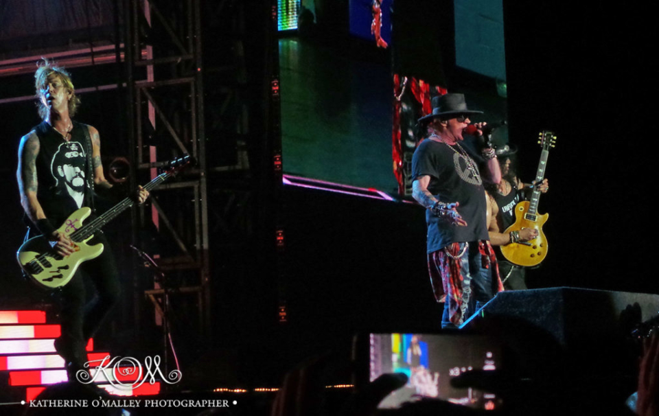 Guns N' Roses @ QSAC. Shot from VIP Area on Samsung Galaxy camera. © katherine o'malley, 2018