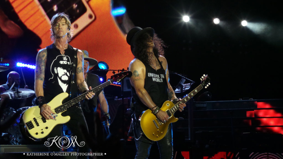 Guns N' Roses @ QSAC. Shot from VIP Area on Samsung Galaxy camera. © katherine o'malley, 2018